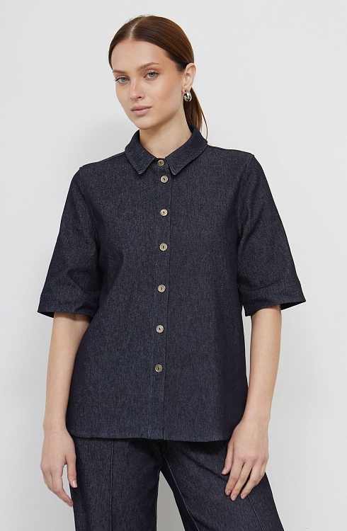 Блузка жен. 311018Н.03312.8400N Тёмно-синий