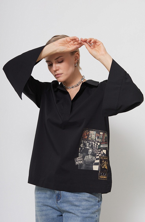 Блуза жен. 311086Б.03312.8200Е Черный