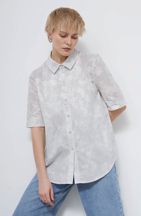 Блузка жен. 311018.03312.0282SO Белый/серый