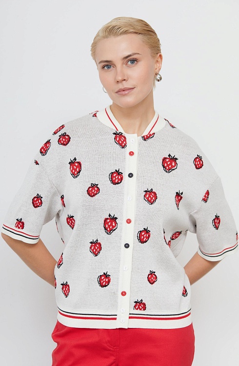 Жакет жен. 370253.33303.0745V Молочно красный