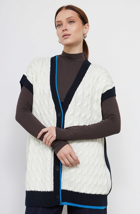 Жилет жен. 380109.05303.0201N Бело-синий