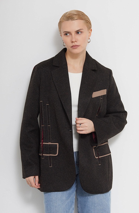 Жакет жен. 378376.11313.8211M Коричневый