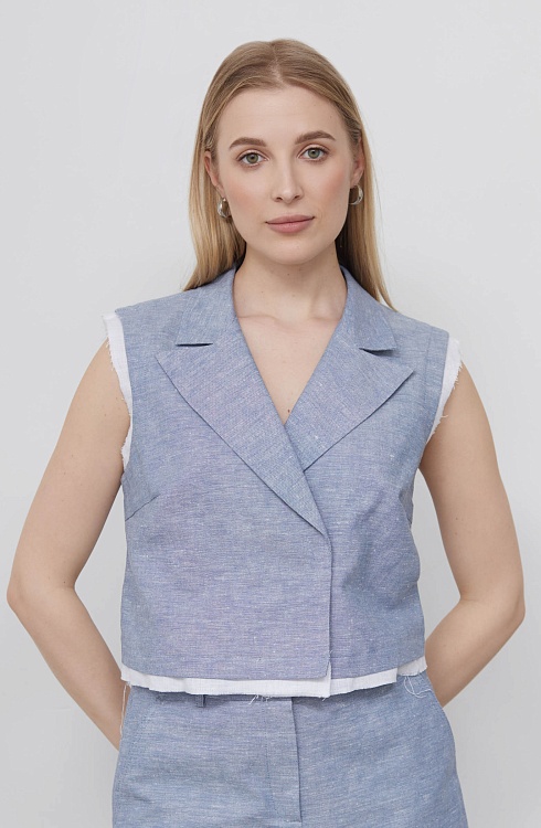 Жилет жен. 383712A.11312.9402M Синий меланж