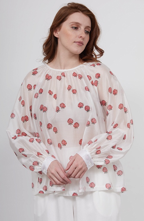 Блуза жен. 311134Р.03312.0701V Молочный