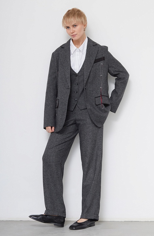 Брюки жен. 324259.11312.8201M Серый меланж