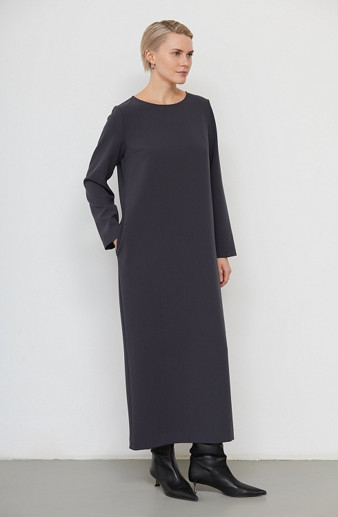 Платье жен. 368393.11312.7600N Тёмно-серый