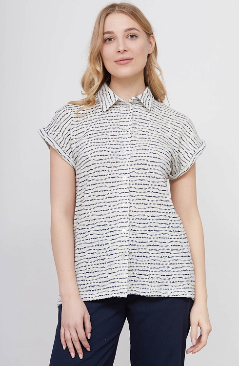 Блузка жен. 310721Б.03313.0794Y белый/синий
